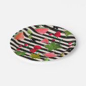 シームレスフレッシュフルーツベリー水の色の漫画C ペーパープレート (アングル)