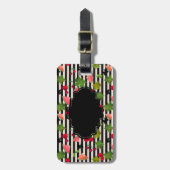 シームレスフレッシュフルーツベリー水の色の漫画C ラゲッジタグ (正面縦)