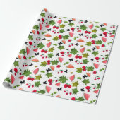 シームレスフレッシュフルーツベリー水の色の漫画C ラッピングペーパー (アンロールド)