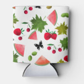 シームレスフレッシュフルーツベリー水の色の漫画C 缶クーラー (正面)