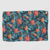 シームレスフローラ紙パターンゴルフタオル ゴルフタオル (横)