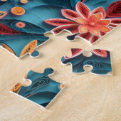 シームレスフローラ紙パターンジグソーパズル ジグソーパズル (側面)