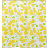 シームレスブライトレモンスライスキャンディ棒つきキャンデー甘い シャワーカーテン (正面)