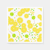 シームレスブライトレモンスライスキャンディ棒つきキャンデー甘い スタンダードカクテルナプキン (正面)