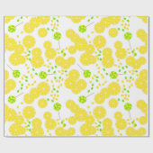 シームレスブライトレモンスライスキャンディ棒つきキャンデー甘い ラッピングペーパー (フラット)