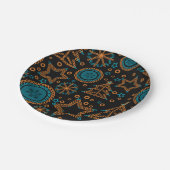 シームレスブラックメリークリスマス装飾用デコールtr ペーパープレート (アングル)