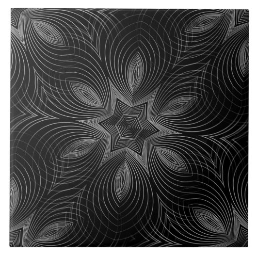 シームレスブラック及びグレーセラミックタイル タイル (正面)