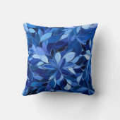 シームレスブルー花柄 クッション (裏面)