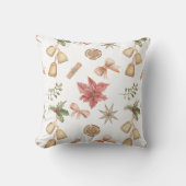 シームレスホリデー応援パターンイラストレーション クッション (正面)