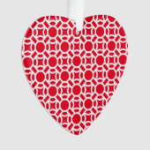 シームレスホワイトパターンDIY背景色 オーナメント (正面)