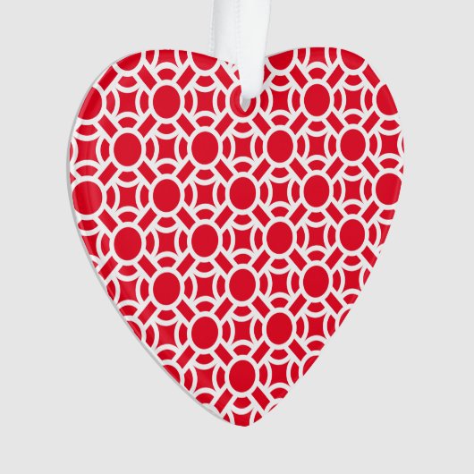 シームレスホワイトパターンDIY背景色 オーナメント (正面)