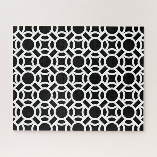 シームレスホワイトパターンDIY背景色 ジグソーパズル (横)