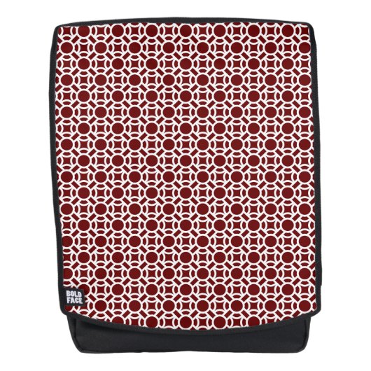 シームレスホワイトパターンDIY背景色 バックパック (正面)