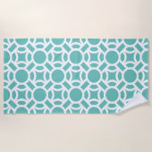 シームレスホワイトパターンDIY背景色 ビーチタオル (正面)