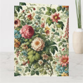 シームレスボタニカルフローラルパターン カード (裏面)