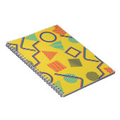 シームレスポップ・アートのなアートパターン抽象芸術カラフルテクスチャ ノートブック (右側)