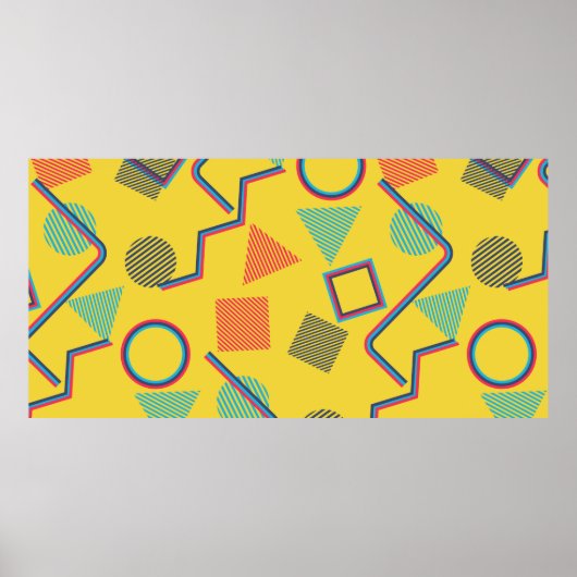 シームレスポップ・アートのなアートパターン。抽象芸術テカラフルクスチャ ポスター (正面)