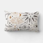 シームレスマジカルエレメントシンボルパターン ランバークッション (裏面)