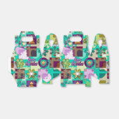 シームレスメリークリスマススノーフレークダークグリーンコロ フェイバーボックス (折り畳みなし)