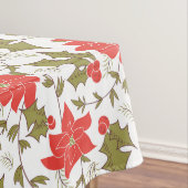 シームレスメリークリスマスレッドポインセチア緑のユーオン テーブルクロス (インサイチュ)