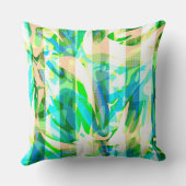 シームレスモダンな抽象芸術数々のブラシストローク色d クッション (裏面)