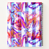 シームレスモダンな抽象芸術数々のブラシストローク色d ノートブック (裏面)