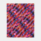シームレスモダンな抽象芸術数々のブラシストローク色d フリースブランケット (正面)