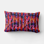 シームレスモダンな抽象芸術数々のブラシストローク色d ランバークッション (裏面)