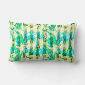 シームレスモダンな抽象芸術数々のブラシストローク色d ランバークッション (裏面)