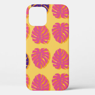 シームレスモンステラハワイアン熱帯植物デザインi iPhone 12ケース