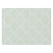 シームレスライトグリーン、イエロー&ホワイトマンダラ テーブルクロス (正面(横))