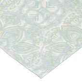 シームレスライトグリーン、イエロー&ホワイトマンダラ テーブルクロス (アングル)