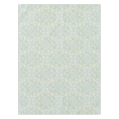 シームレスライトグリーン、イエロー&ホワイトマンダラ テーブルクロス (正面)