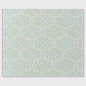 シームレスライトグリーン、イエロー&ホワイトマンダラ ラッピングペーパー (フラット)