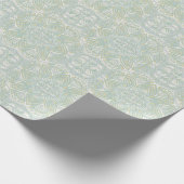シームレスライトグリーン、イエロー&ホワイトマンダラ ラッピングペーパー (角)