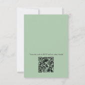 シームレスライトグリーン、イエロー&ホワイトマンダラ 出欠カード (裏面)