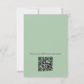 シームレスライトグリーン、イエロー&ホワイトマンダラ 出欠カード (裏面)