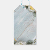 シームレスライトブルー、ピンク&ホワイトマンダラ ギフトタグ (裏面)