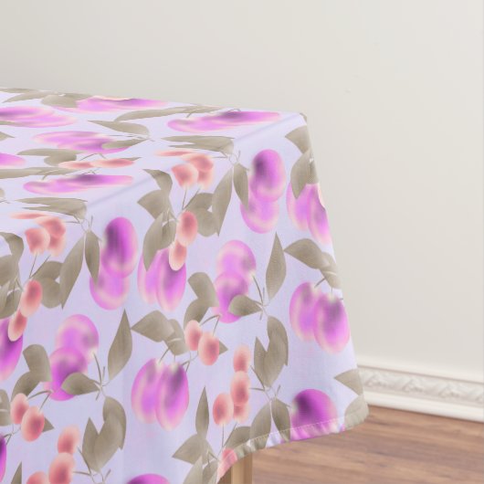 シームレスライトプラムフルーツ紫の果実さくらんぼp テーブルクロス (インサイチュ)