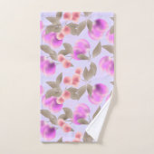 シームレスライトプラムフルーツ紫の果実さくらんぼp バスタオルセット (ハンドタオル)