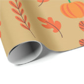 シームレスラッピング紙秋葉、カボチャ香辛料 ラッピングペーパー (ロールコーナー)