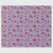 シームレスラッピング紙：ハロウィンキャンディトリート ラッピングペーパー (フラット)