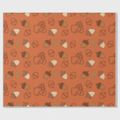 シームレスラッピング紙：ヘーゼルナッツと秋の雰囲気 ラッピングペーパー (フラット)