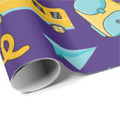 シームレスラッピング紙：飛行機、バス、バックパック ラッピングペーパー (ロールコーナー)