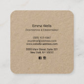 シームレスレッドピンクッションシームレススクウェアBusi スクエア名刺 (裏面)