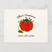 シームレスレッドピンクッションシームレスポストカー ポストカード (正面)