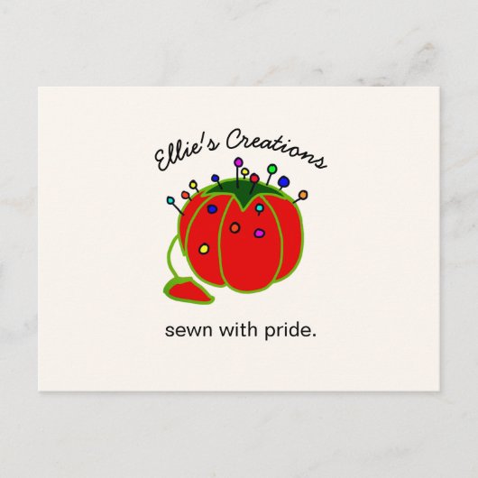 シームレスレッドピンクッションシームレスポストカー ポストカード (正面)