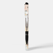 シームレスレトロイラストレーションキャッツモノグラム Case-Mate iPhoneケース (裏面 / 左)