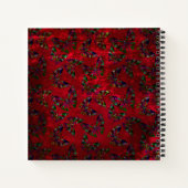 シームレスレトロビンテージ子供抽象的な蝶のパターン ノートブック (裏面)