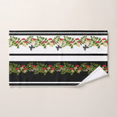 シームレスロワンベリ葉ー蝶のパターンbotan バスタオルセット (ハンドタオル)